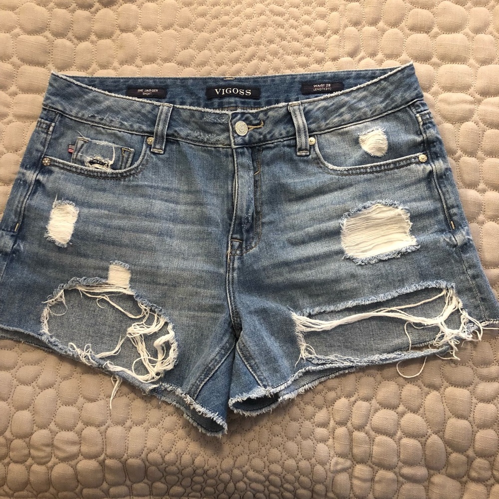 Distressed shorts